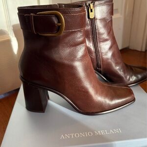 Antonio Melani Velma leather dress booties (Retail $190)